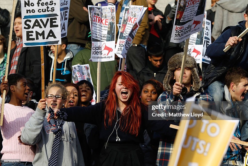 Students Protest Over The Government's Proposed Changes To Tuition Fees