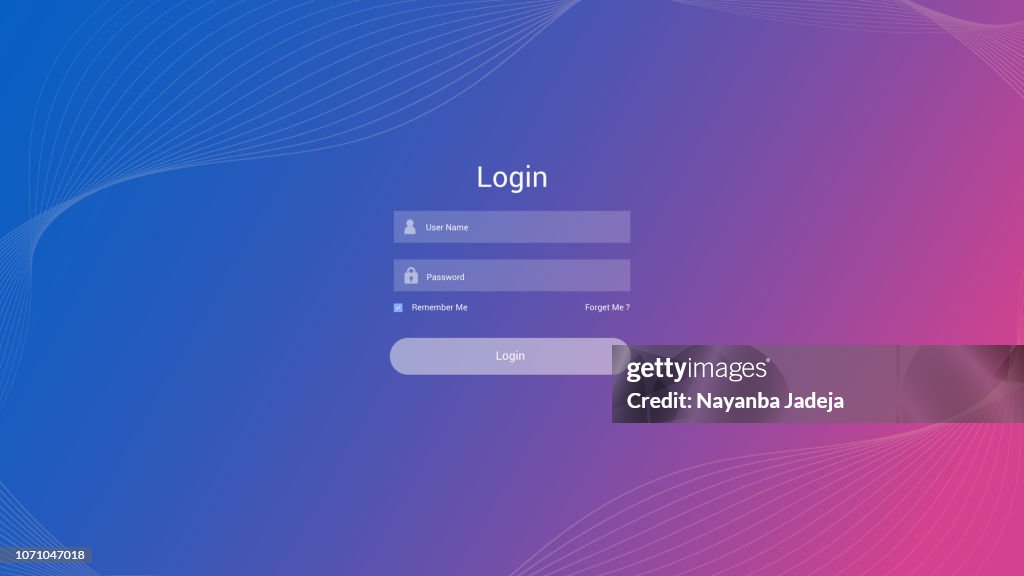 Login Formular Benutzer Schnittstelle Vektor