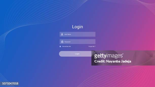 login form user interface vector - device screen stock illustrations