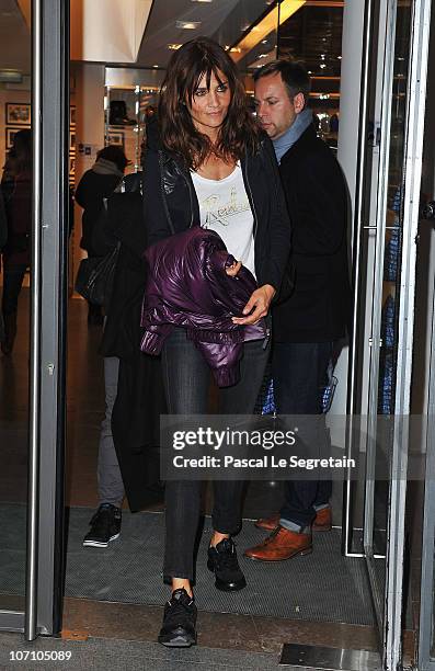 Super Model Helena Christensen leaves the Colette store as she attends a Reebok EasyTone event on November 24, 2010 in Paris, France.