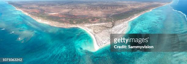 high angle view of western australia coastline - exmouth western australia stock pictures, royalty-free photos & images