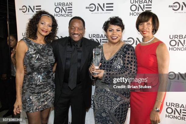 Pamela Simpson, Donnie Simpson, April Ryan and Baltimore mayor Catherine Pugh attend 2018 Urban One Honors at The Anthem on December 9, 2018 in...