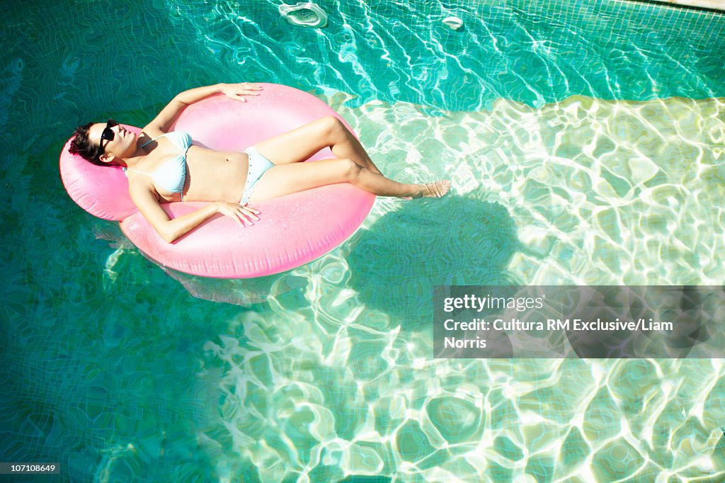 Floating in a pool