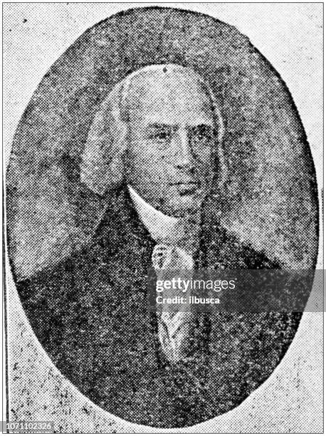 antique portraits of important people - president of the united states: james madison - james madison us president stock illustrations