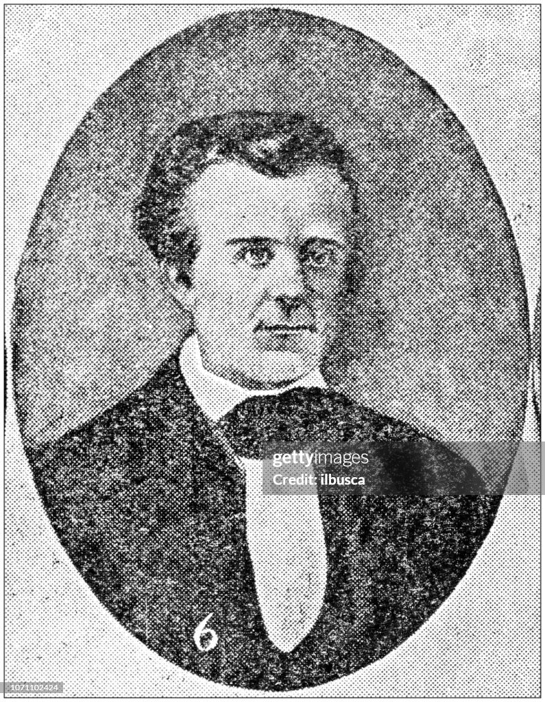 Antique portraits of important people - President of the United States: James K Polk