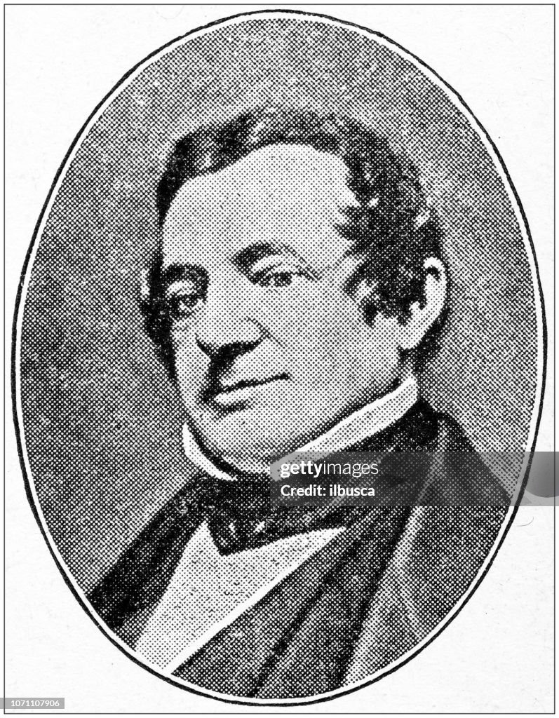 Antique portraits of important people - American authors: Washington Irving