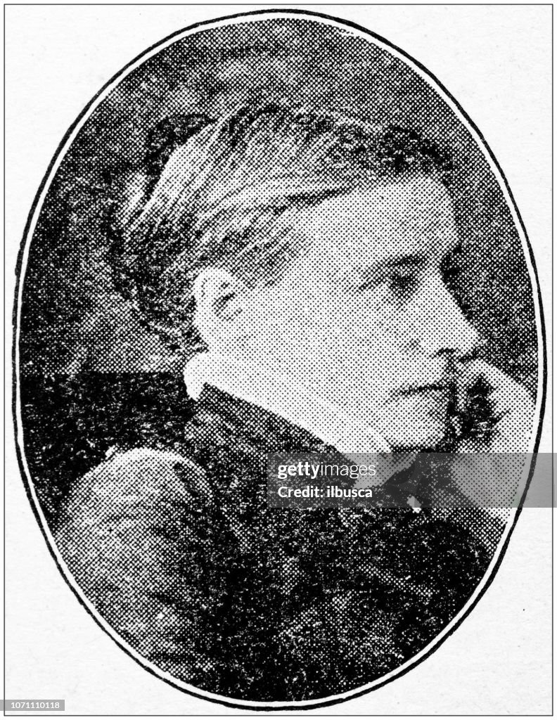 Antique portraits of important people - American authors: Elizabeth Stuart Phelps Ward