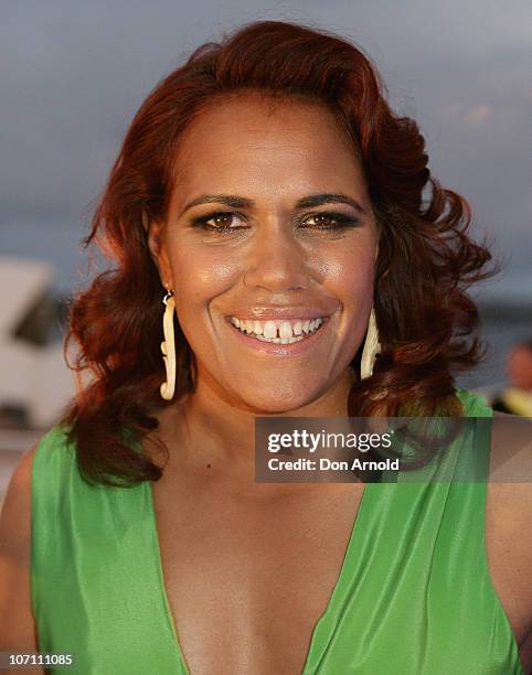 Cathy Freeman attends a naming ceremony for the Pacific Dawn at the Overseas Passenger Terminal on November 8, 2007 in Sydney, Australia.