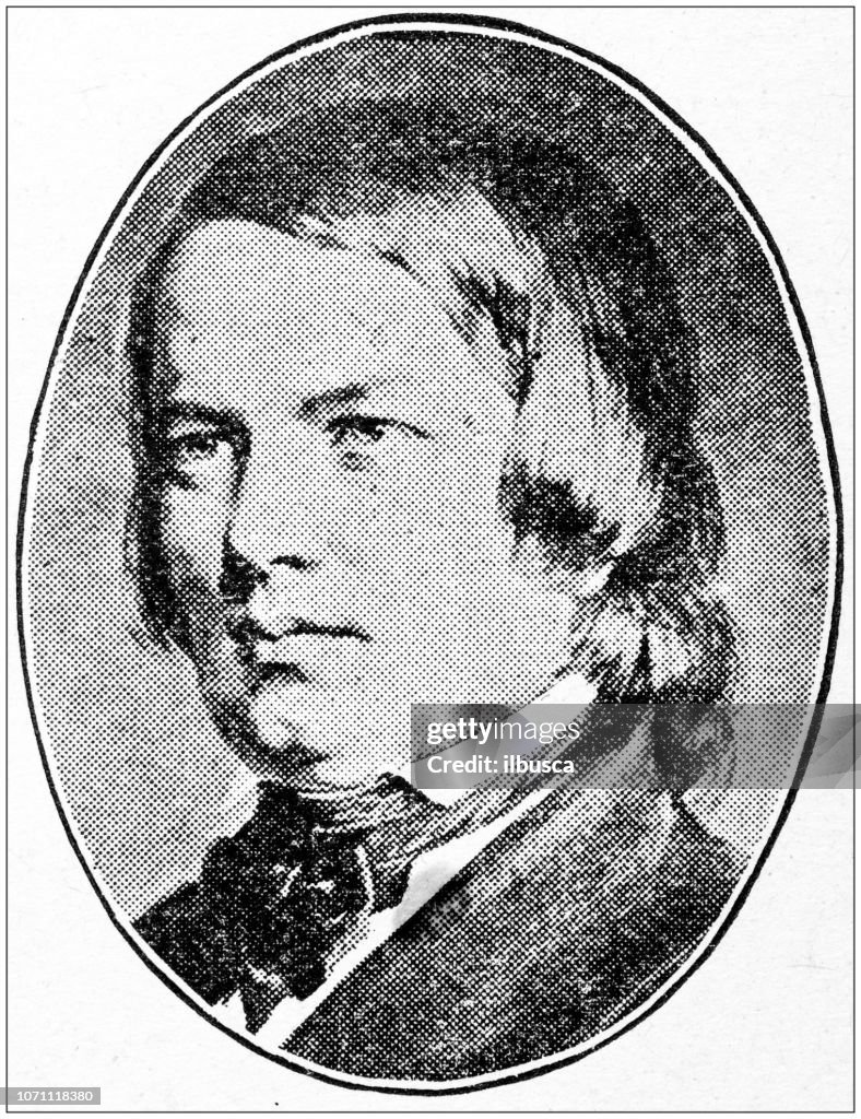 Antique portraits of important people - Composers: Robert Schumann