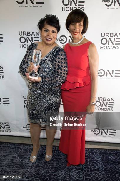 April Ryan and Baltimore mayor Catherine Pugh attend 2018 Urban One Honors at The Anthem on December 9, 2018 in Washington, DC.