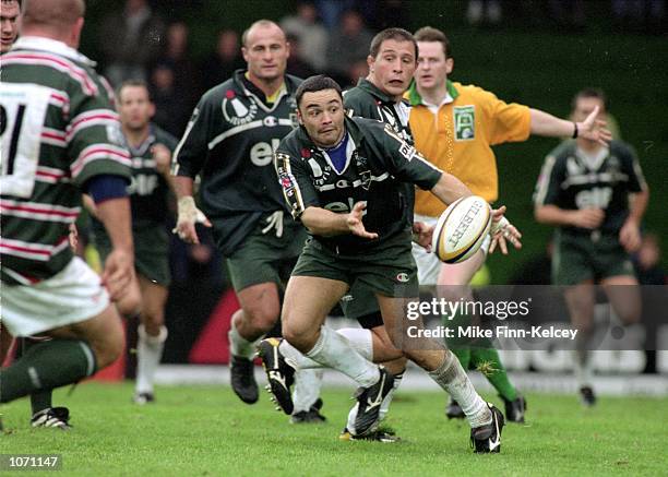 Laurent Arbo of Pau in action during the Heineken Cup Pool 6 match against Leicester played at Welford Road, in Leicester, England. Leicester won the...