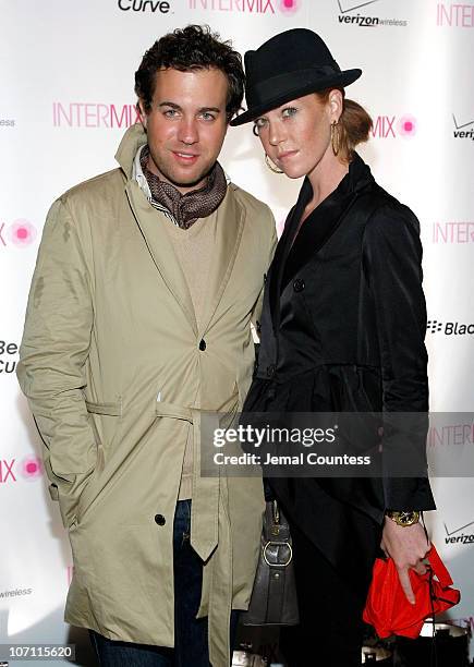 Christian LaLiberte and Annabelle Dartanian attend Intermix's 15th anniversary party hosted by BlackBerry Pink Curve at the Bowery Hotel on September...