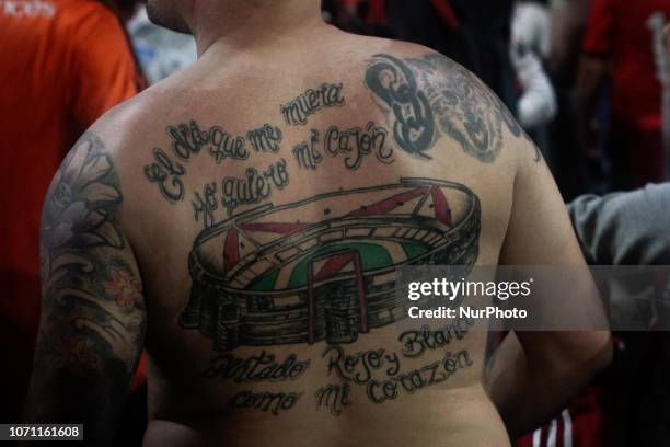 Fans of River Plate celebrate after winning the second leg of the final match of Copa CONMEBOL Libertadores 2018 between River Plate and Boca Juniors...