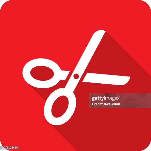 scissors icon silhouette 2 - junior high stock illustrations