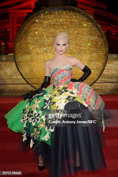 Aquaria during The Fashion Awards 2018 In Partnership With Swarovski at Royal Albert Hall on December 10, 2018 in London, England.