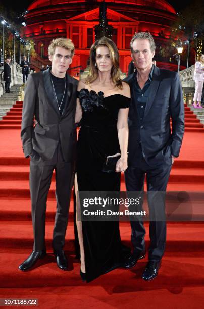 Presley Gerber, Cindy Crawford and Rande Gerber arrive at The Fashion Awards 2018 in partnership with Swarovski at the Royal Albert Hall on December...