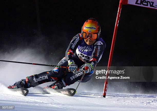 Lillan Kummer of Switzerland in action in the Women's Giant Slalom during the FIS World Cup event in Lienz, Austria. DIGITAL IMAGE Mandatory Credit:...