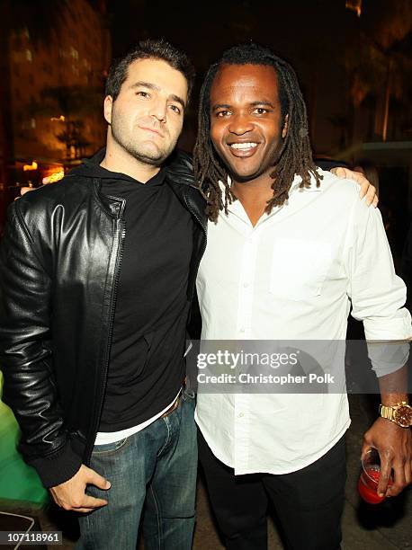 David Katzenberg and Sal Masekela during the Los Angeles premiere of "Street Dreams" After Party at The Roosevelt in Hollywood, CA on June 8, 2009.