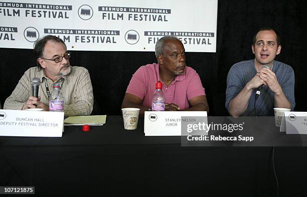 Duncan Hall, Deputy Festival Director, Stanley Nelson, BIFF Juror and Macky Alston, director of "The Killer Within"