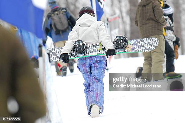 Gretchen Bleiler - Halpipe Practice during 25th Annual Burton U.S. Open - 2007 at Stratton Mountain in Stratton, Vermont, United States.