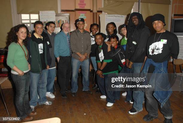 Michael Ealy and Students during Celebrity Teachers Instruct NYC High School Students At Working Playground's Master Classes - March 26, 2007 at New...