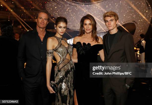 Rande Gerber, Kaia Gerber, Cindy Crawford and Presley Gerber attend The Fashion Awards 2018 In Partnership With Swarovski at Royal Albert Hall on...