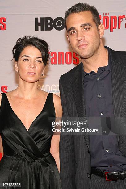 Annabella Sciorra and Bobby Cannavale during "The Sopranos" Final Season World Premiere - Arrivals at Radio City Music Hall in New York City, New...