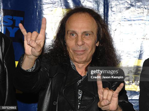 Ronnie James Dio during Black Sabbath In-Store Appearance For "Heaven and Hell: The Dio Years" - April 3, 2007 at Best Buy - 5th Avenue in New York...