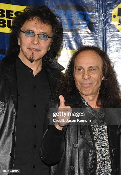 Tony Iommi and Ronnie James Dio during Black Sabbath In-Store Appearance For "Heaven and Hell: The Dio Years" - April 3, 2007 at Best Buy - 5th...