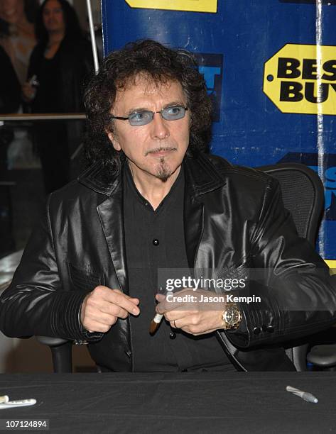 Tony Iommi during Black Sabbath In-Store Appearance For "Heaven and Hell: The Dio Years" - April 3, 2007 at Best Buy - 5th Avenue in New York City,...