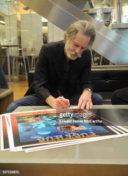 Musician Bob Weir attends the T.J. Martell Foundation's commemorative plaque presentation to Bob Weir in appreciation of his support funding cancer...