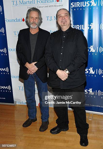 Musician Bob Weir and Artist Ioannis attend the T.J. Martell Foundation's commemorative plaque presentation to Bob Weir in appreciation of his...