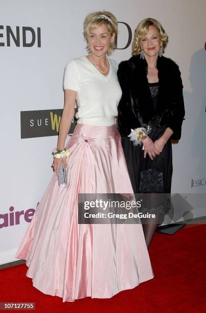 Sharon Stone and Melanie Griffith during Sharon Stone and Kelly Stone Host the 1st Annual "Class of Hope Prom 2007" Charity Benefit - Arrivals at...