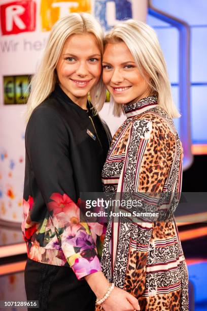 Cheyenne Pahde and Valentina Pahde during the 23rd RTL Telethon on November 22, 2018 in Huerth, Germany.