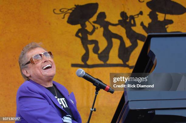 Frankie Ford during 38th Annual New Orleans Jazz & Heritage Festival Presented by Shell - Frankie Ford at New Orleans Fair Grounds in New Orleans,...