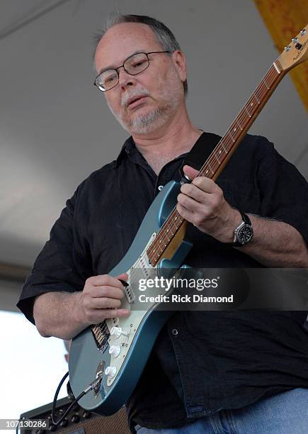 Walter Becker of Steely Dan during 38th Annual New Orleans Jazz & Heritage Festival Presented by Shell - Steely Dan at New Orleans Fairgrounds in New...