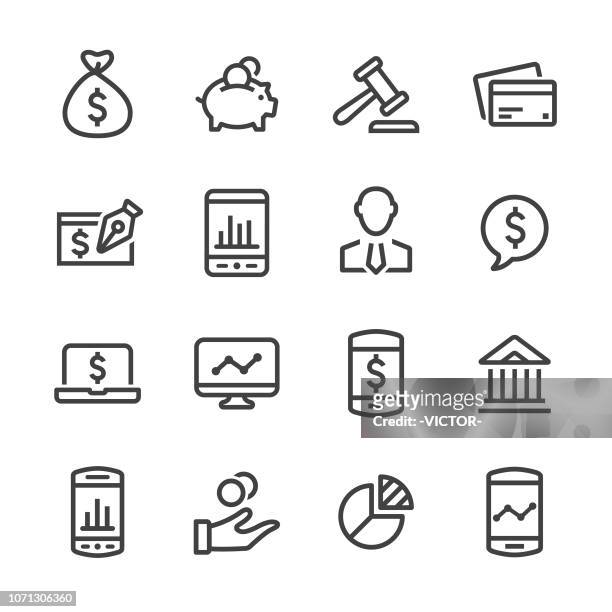 finance and investment icon - line series - change purse stock illustrations