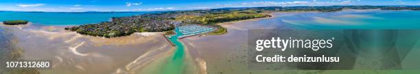 beachlands aerial view - waikato region stock pictures, royalty-free photos & images