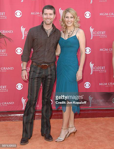 Josh Turner and wife Jennifer during 42nd Academy of Country Music Awards - Arrivals at MGM Grand Hotel and Casino Resort in Las Vegas, Nevada,...