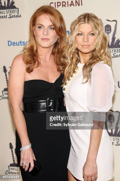 Sarah Ferguson and Fergie during 2007 Cipriani Wall Street Concert Series - Red Carpet Arrivals at Cipriani Wall Street at 55 Wall Street in New York...