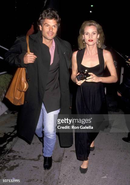 Harry Hamlin and Nicollette Sheridan during Harry Hamlin and Nicollette Sheridan Sighting at Spago in West Hollywood - November 10, 1990 at Spago in...