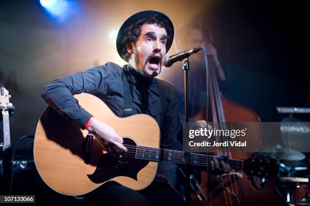 Adriano Galante of Seward performs on stage at Sala Apolo during day one of San Miguel Primavera Club Festival on November 24, 2010 in Barcelona,...