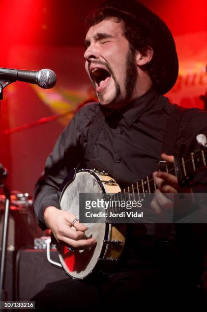 Adriano Galante of Seward performs on stage at Sala Apolo during day one of San Miguel Primavera Club Festival on November 24, 2010 in Barcelona,...
