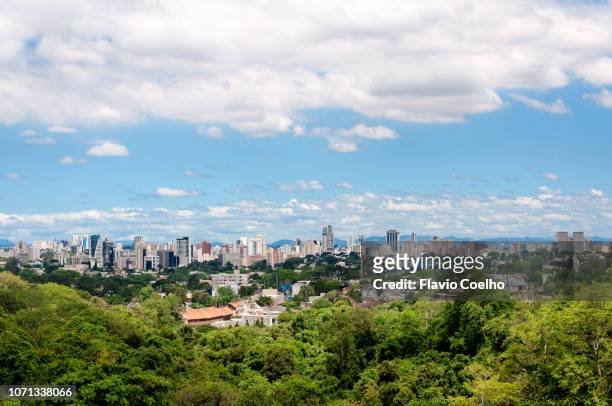 panoramic view of the city of curitiba - クリティバ ストックフォトと画像