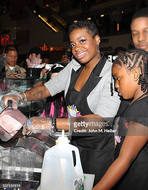 Singer Fantasia Barrino and her daughter Zion Barrino design Fantasia's milkshake called Fantasia's Southern Paradise Milkshake at Millions of...
