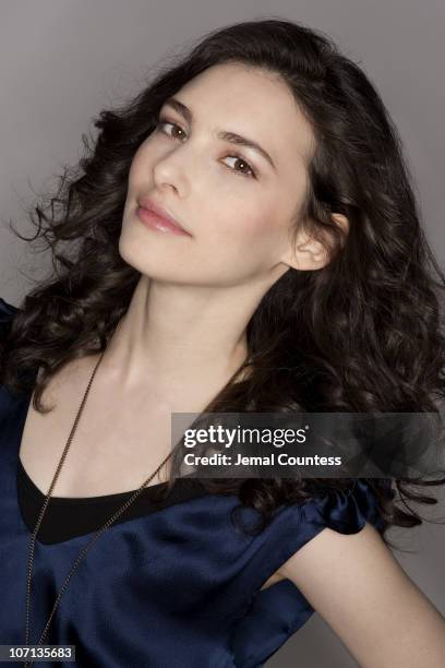 Actress Liane Balaban poses at 75 Varick Street December 16, 2008 in New York City.