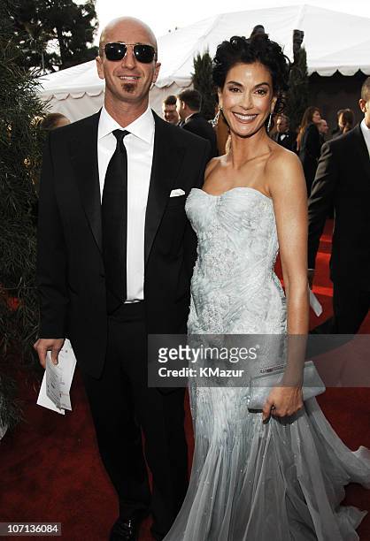 Stephen Kay and Teri Hatcher 12864_KM_0374.JPG during TNT/TBS Broadcasts 13th Annual Screen Actors Guild Awards - Red Carpet at Shrine Auditorium in...