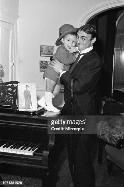 Roy Hudd, is now star of his own BBC series entitled simply 'Hudd'; Roy is pictured at the home of Dan Leno in Brixton, with his son Max, 20th...