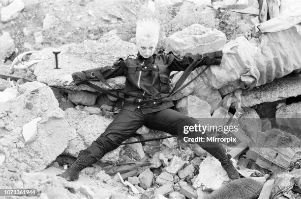 Punk fashions for him and her from Seditionaries, Kings Road, London. Clothes are modelled by Simon and Jordan , 18th May 1977.