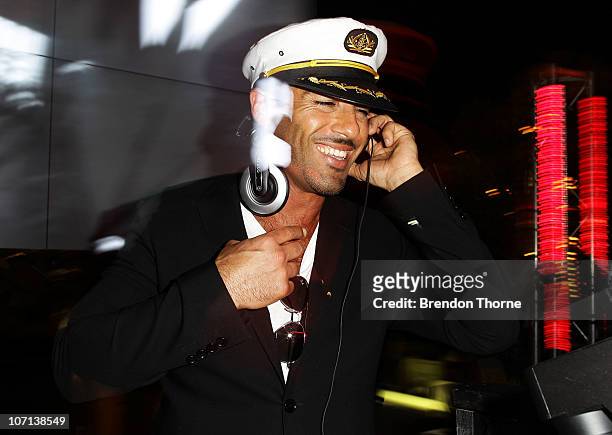 Alex Dimitriades performs at Cargo Bar's tenth anniversary party on November 25, 2010 in Sydney, Australia.